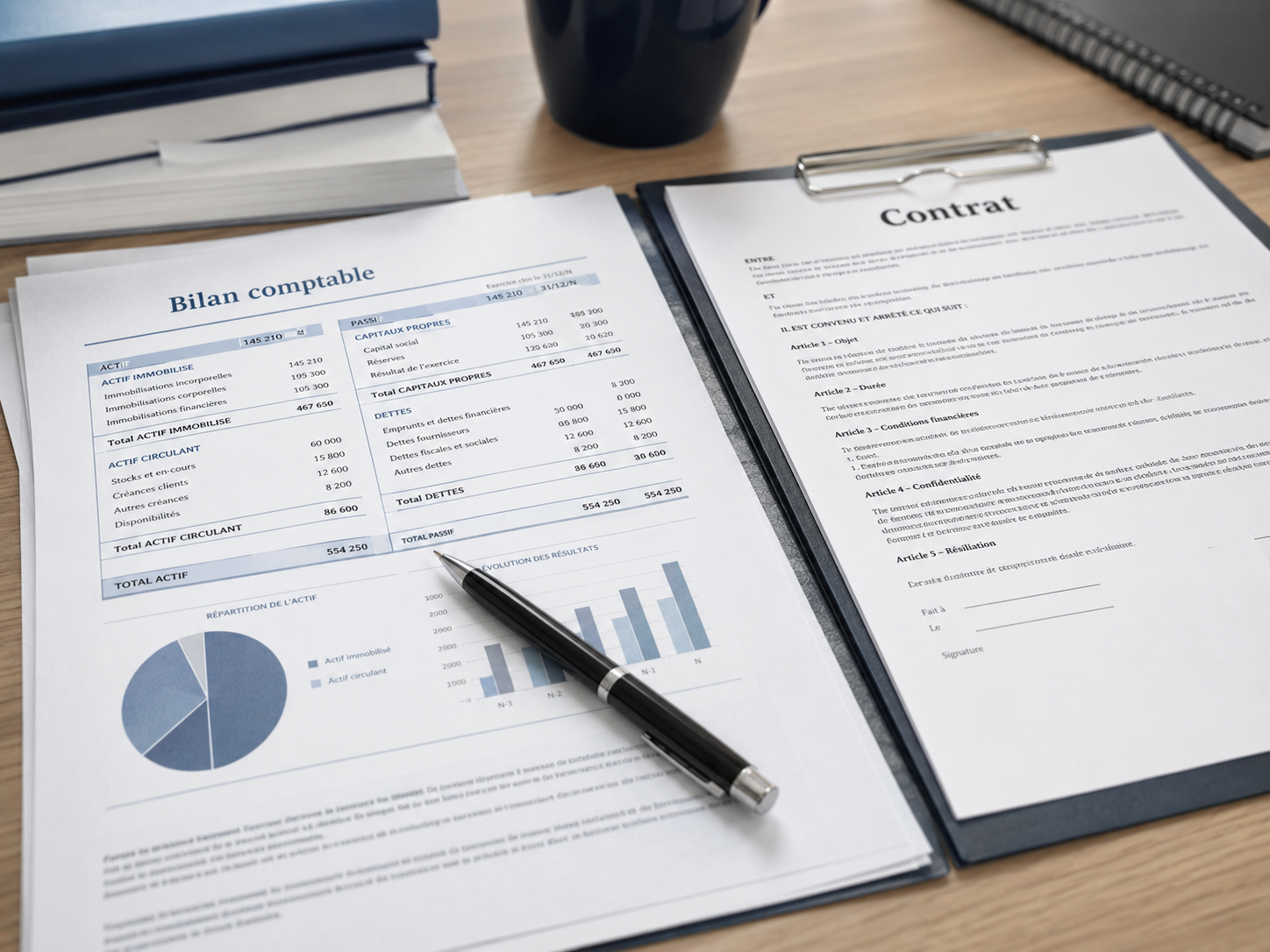 Document d'Information Précontractuel dans un parapheur NH Consulting