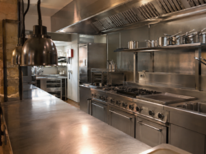 cuisine inox d'un restaurant